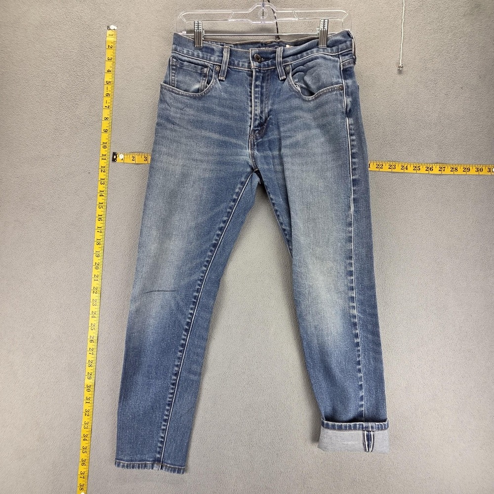 Levis 512 Jeans Womens Blue Selvedge Slim Taper Made & Crafted Fits 26x25